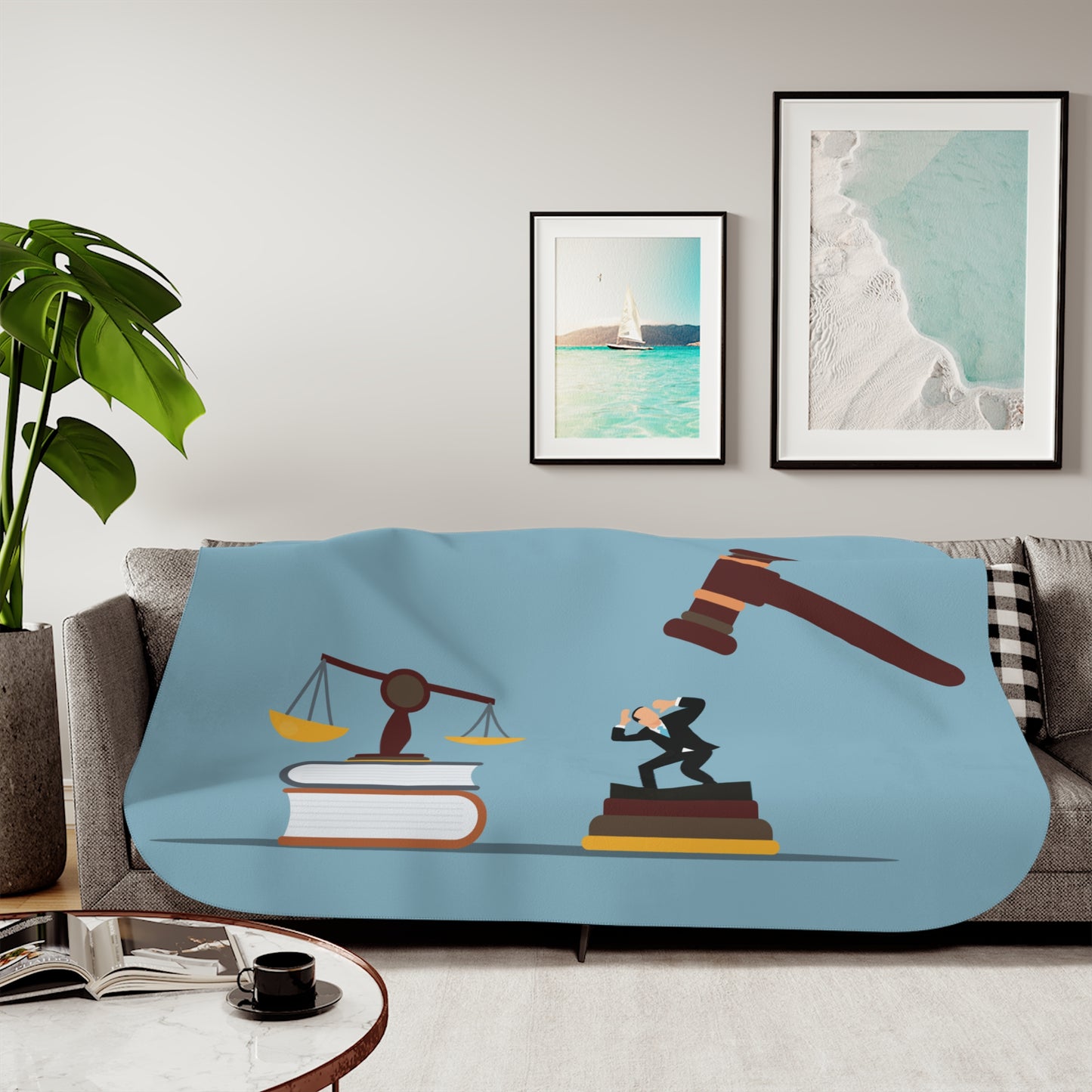 "Final Judgment" Sherpa Blanket | The Art of Justice and Reflection