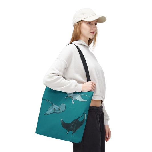 Ocean Stingray | Artistic Tote Bag Inspired by the Freedom of the Deep Blue Sea