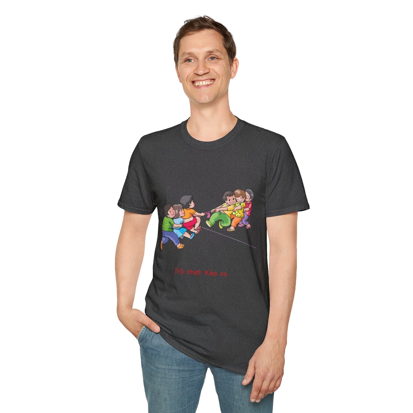 Unisex Softstyle Tee – "Keo Co" | Traditional Vietnamese Tug of War Game