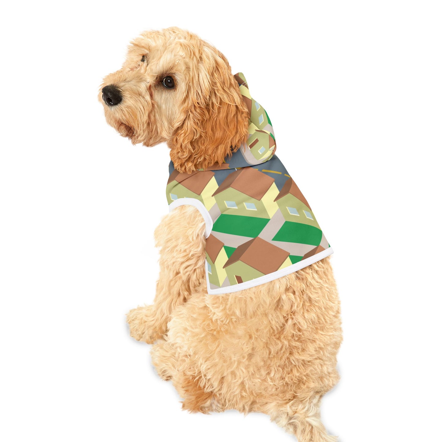 “Little Cityscape” Pet Hoodie | Urban Streetwear for Stylish Pets