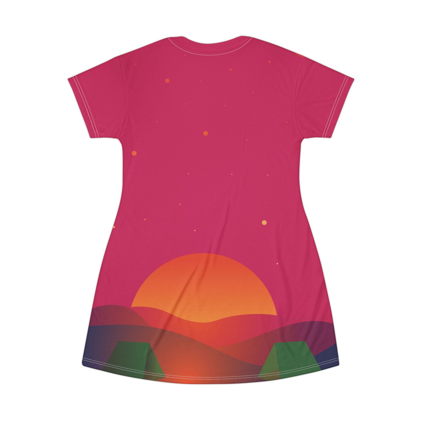 Moon Camping Dream | Fun T-Shirt Dress For Creative Souls