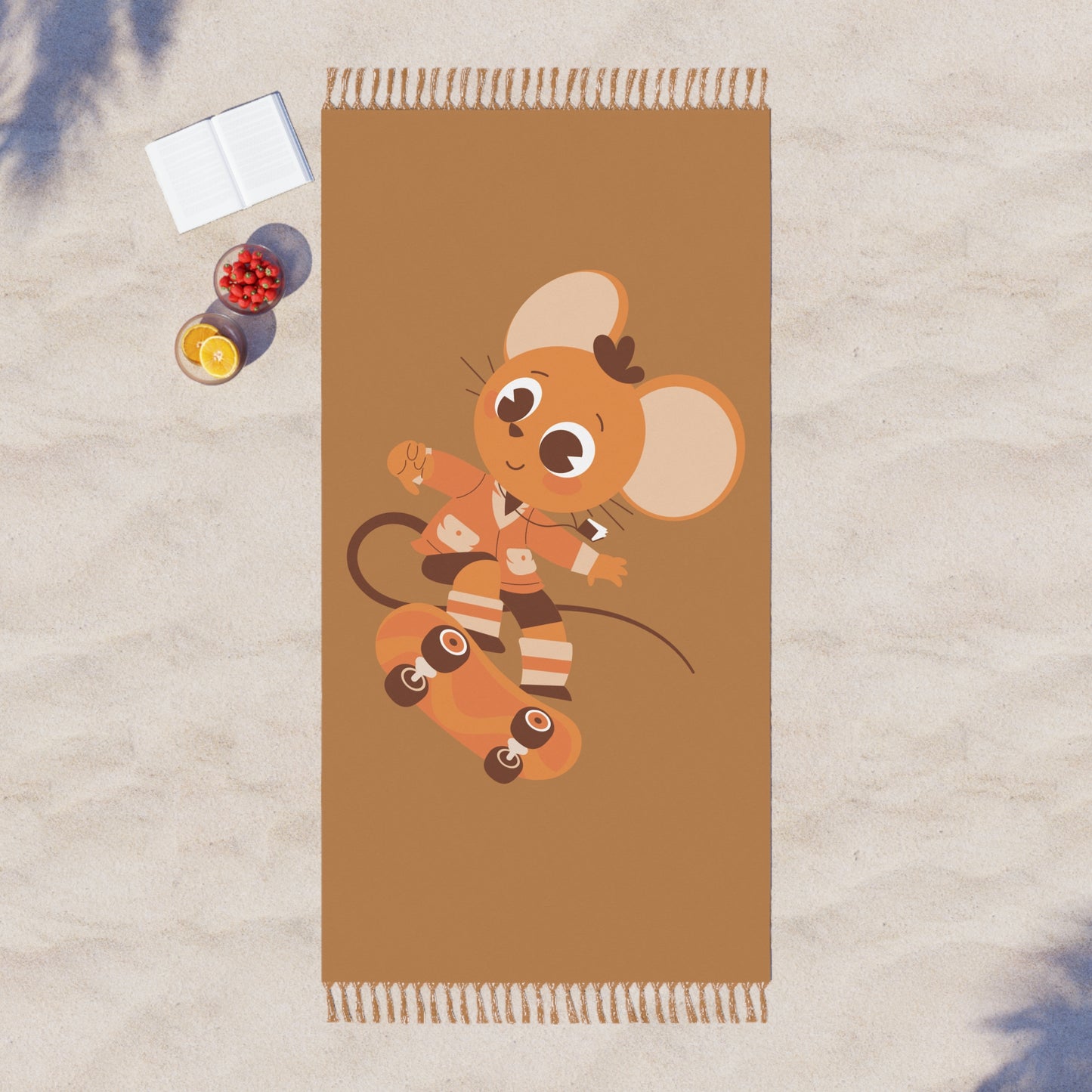 “Skate Mouse” Boho Beach Cloth | Bold, Playful & Free-Spirited