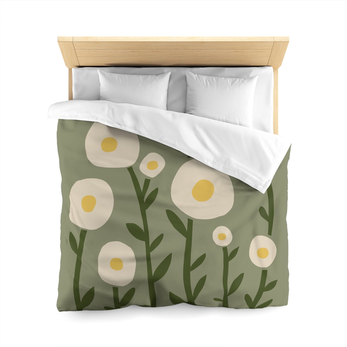 "Sunny Egg Bloom" Microfiber Duvet Cover | Cute & Minimalist Bedroom Vibes