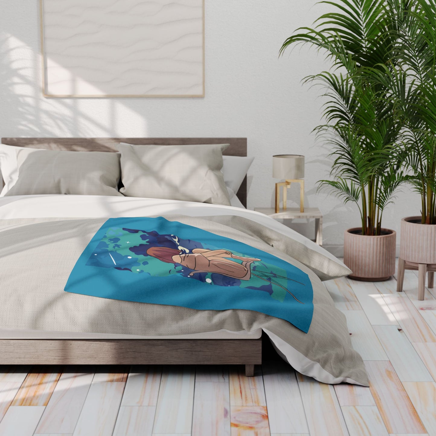“Cloudwatcher” Fleece Blanket | A Moment of Quiet Bliss