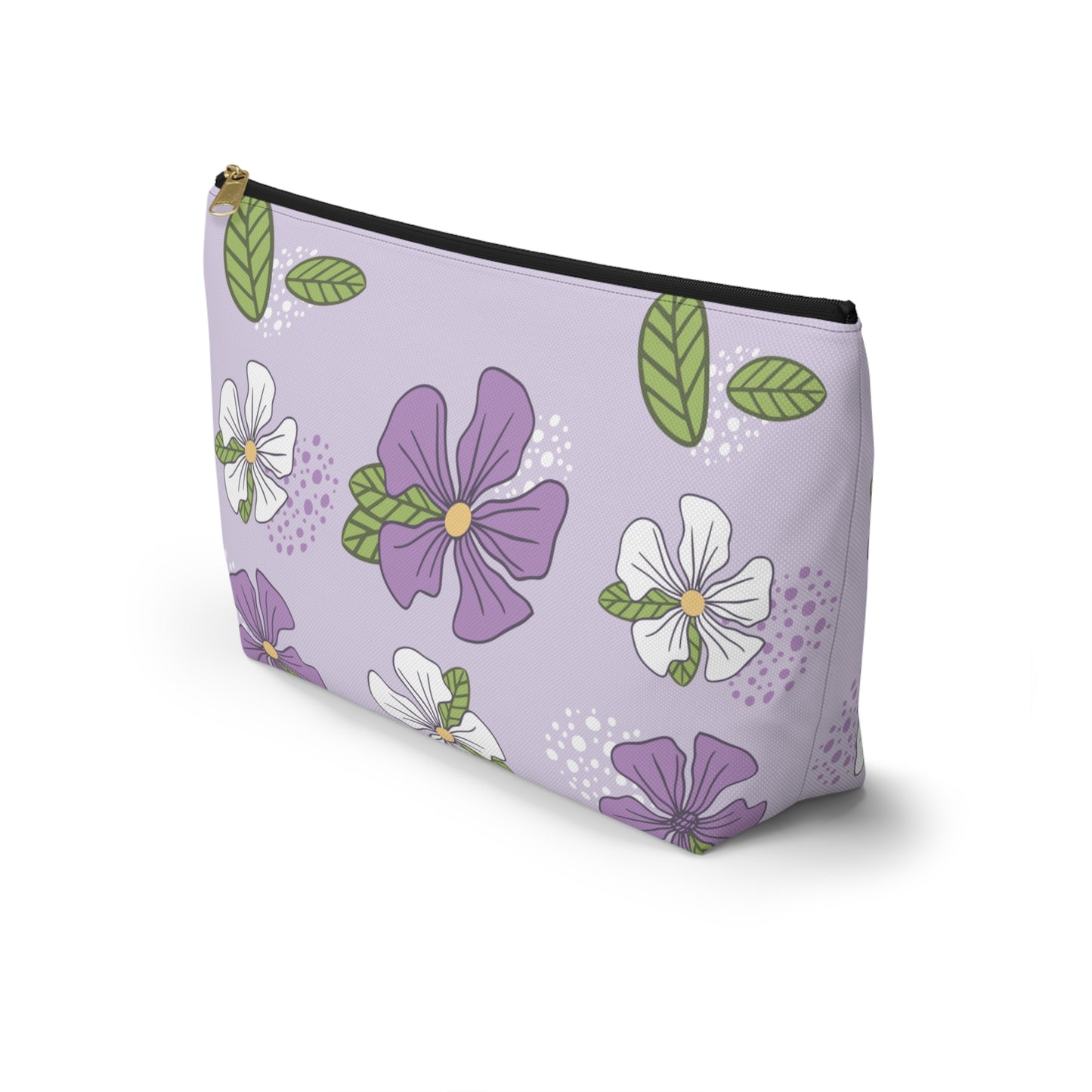 Soft Violet Blooms | Minimalist Floral Accessory Pouch