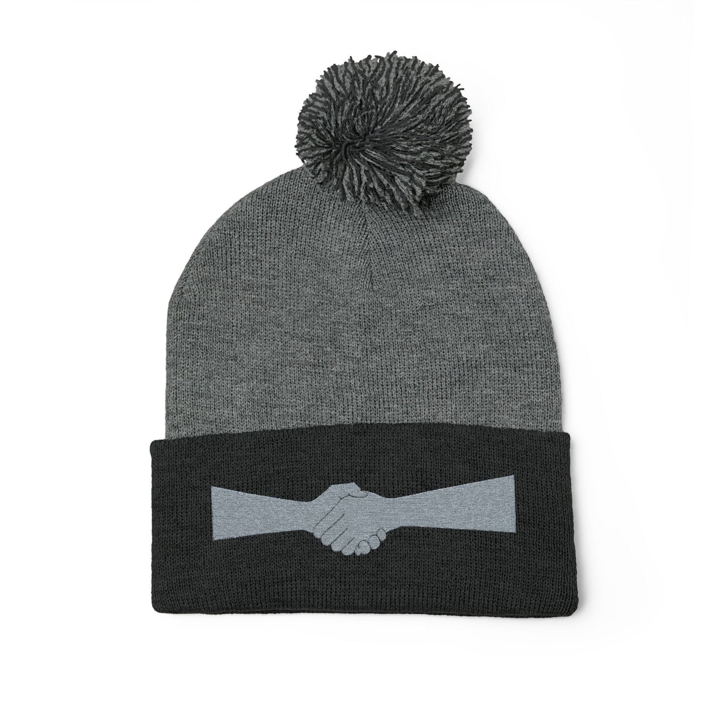“Hold My Hand” Pom-Pom Beanie | Minimalist Warmth With Meaning