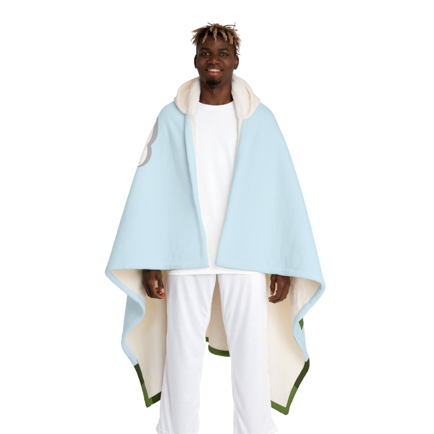 “Tranquil Forest” Hooded Sherpa Blanket | Wrapped in Nature's Luxury