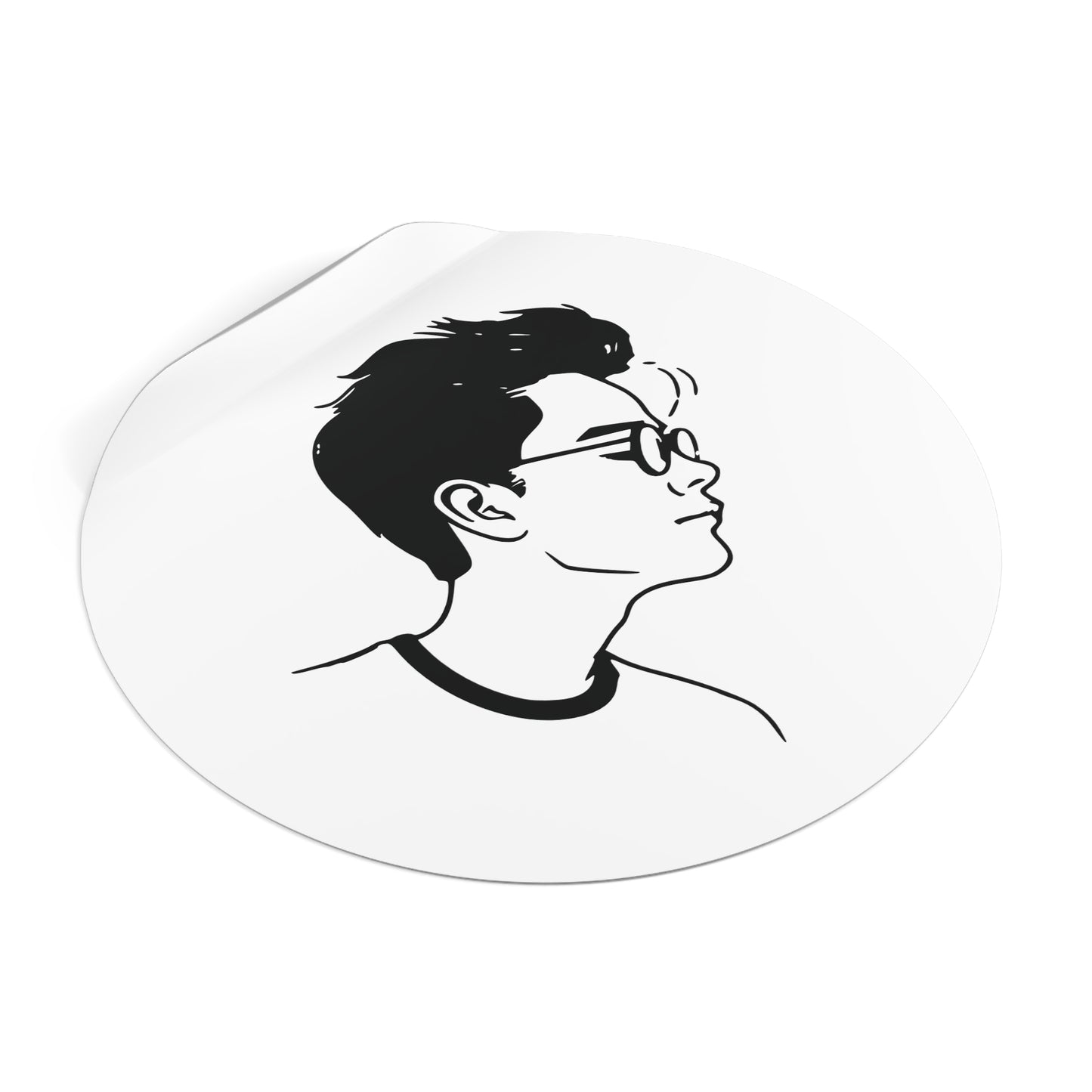 Round Sticker | Portrait of a Boy