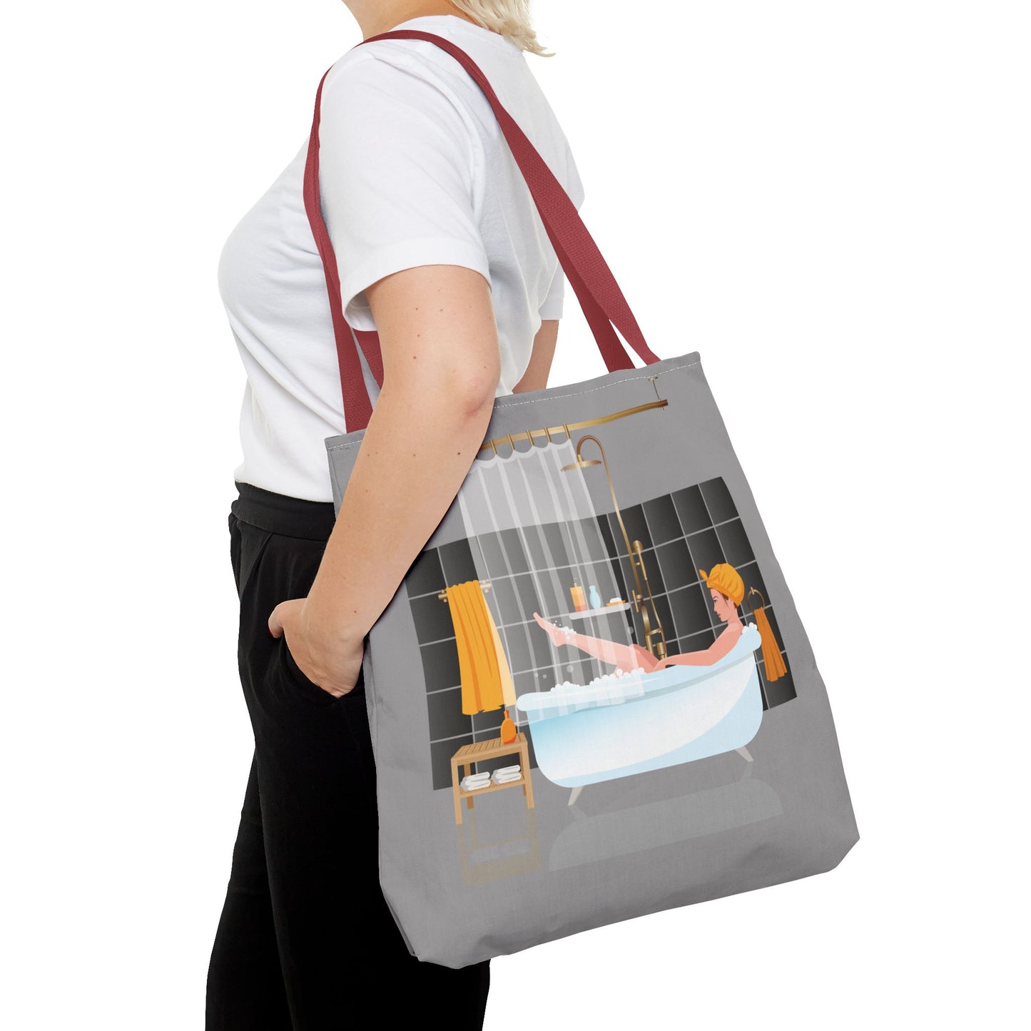 Artistic Tote Bag | Girl in Bathtub | Relaxing & Stylish Accessory