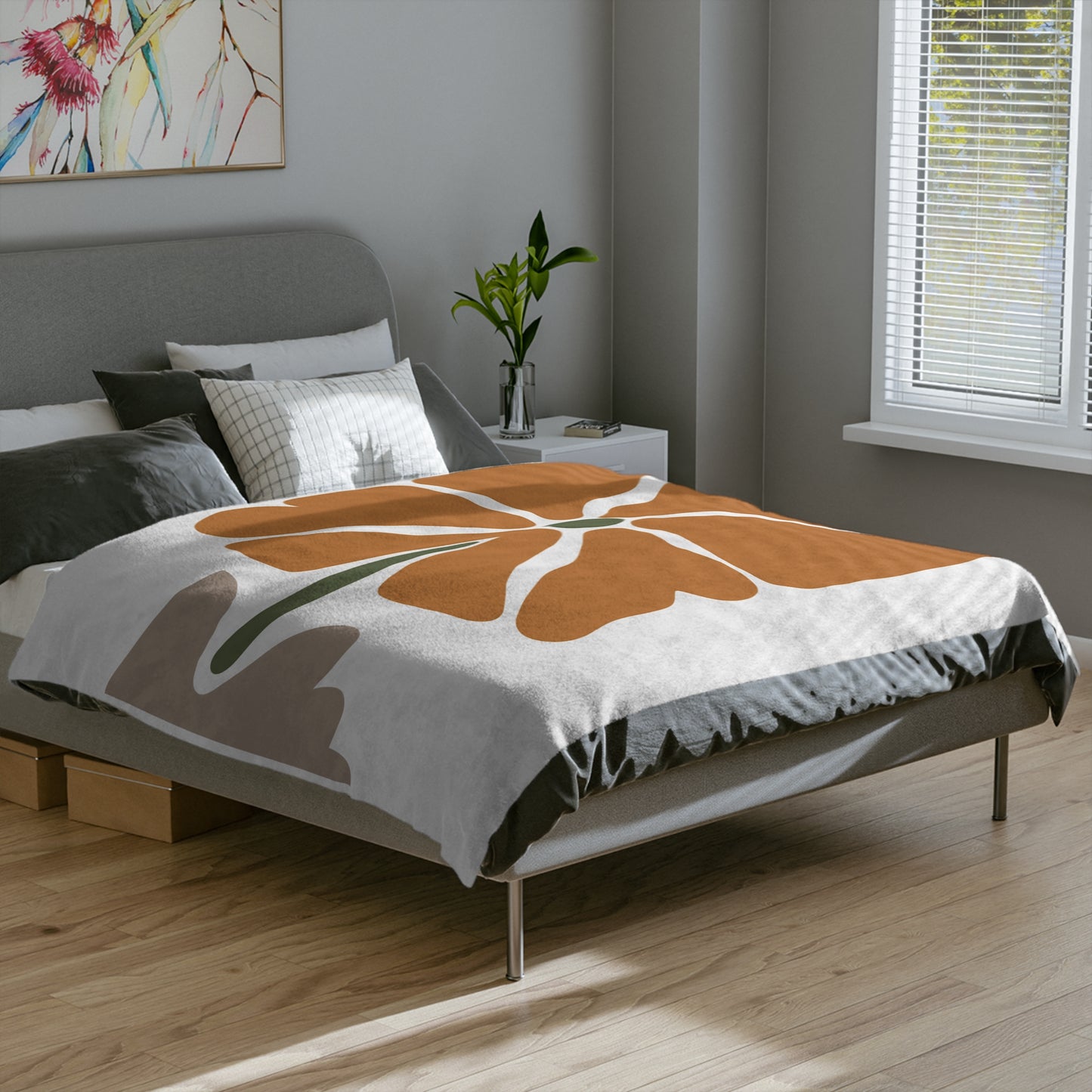 Velveteen Flower Blanket | Soft Luxury for Everyday Moments