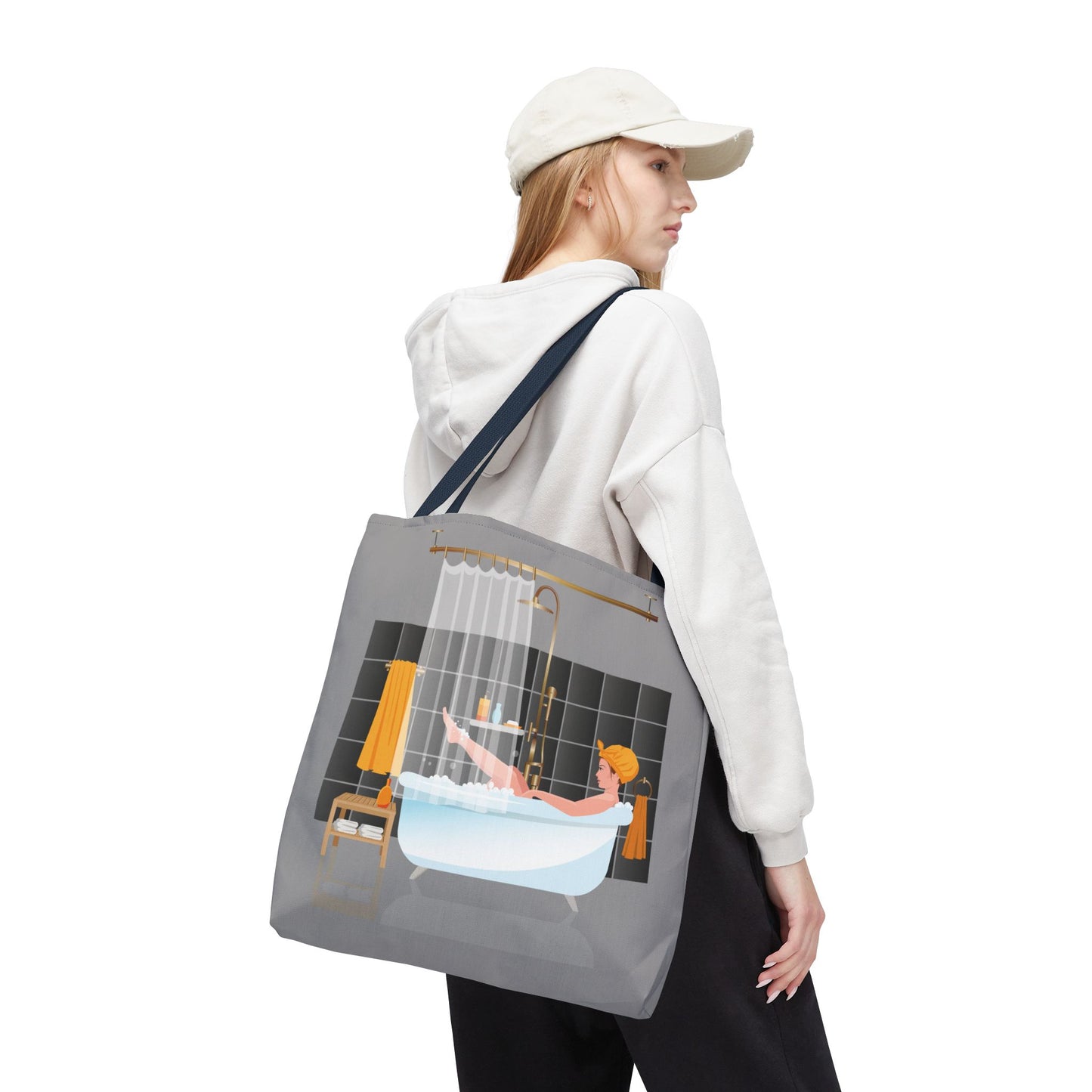 Artistic Tote Bag | Girl in Bathtub | Relaxing & Stylish Accessory