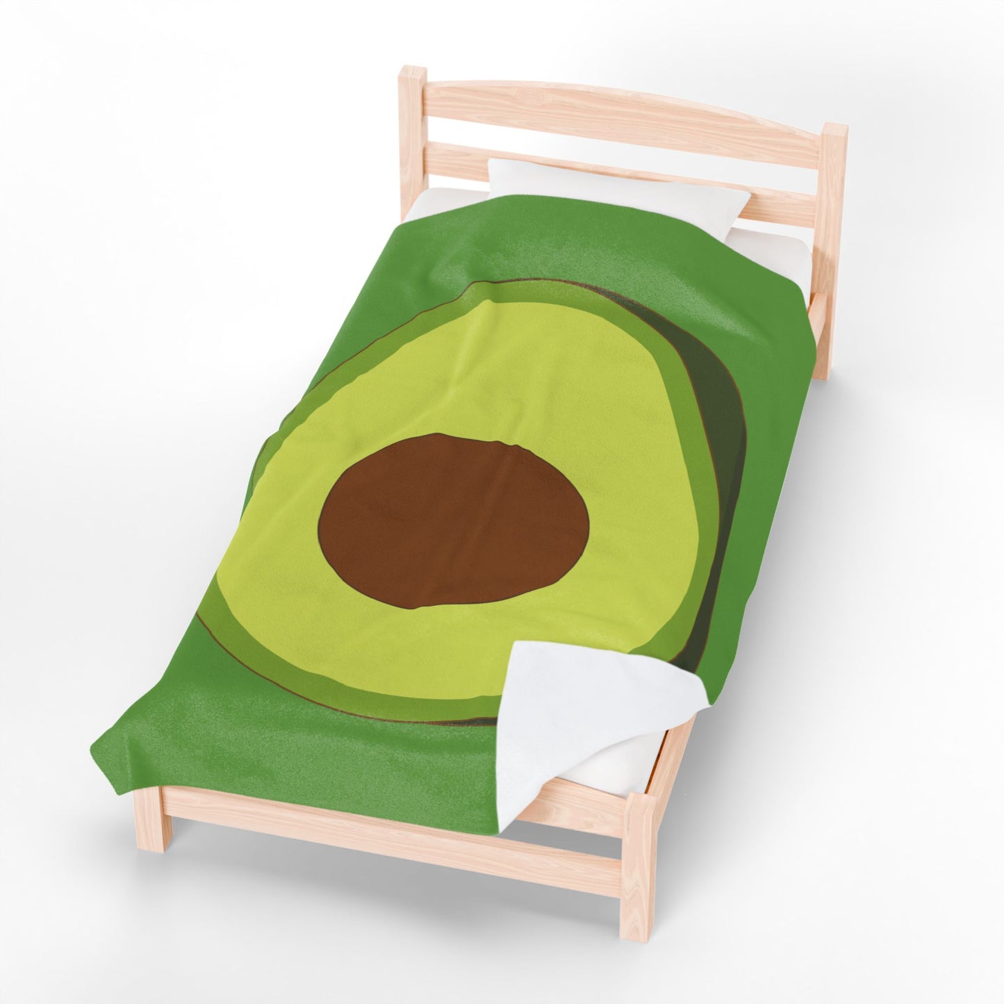 Velveteen Plush Blanket | Halved Avocado Design for Cozy Luxe Comfort