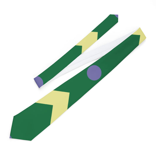 Chevron Dots Necktie | Minimalist Twist, Maximum Style