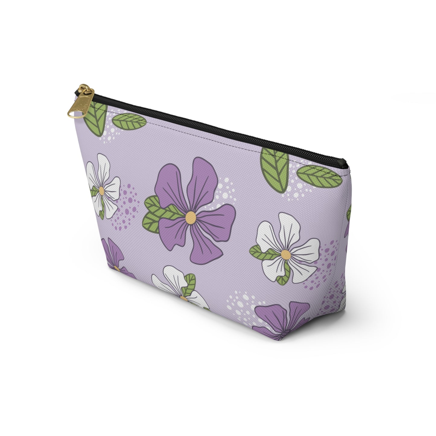 Soft Violet Blooms | Minimalist Floral Accessory Pouch