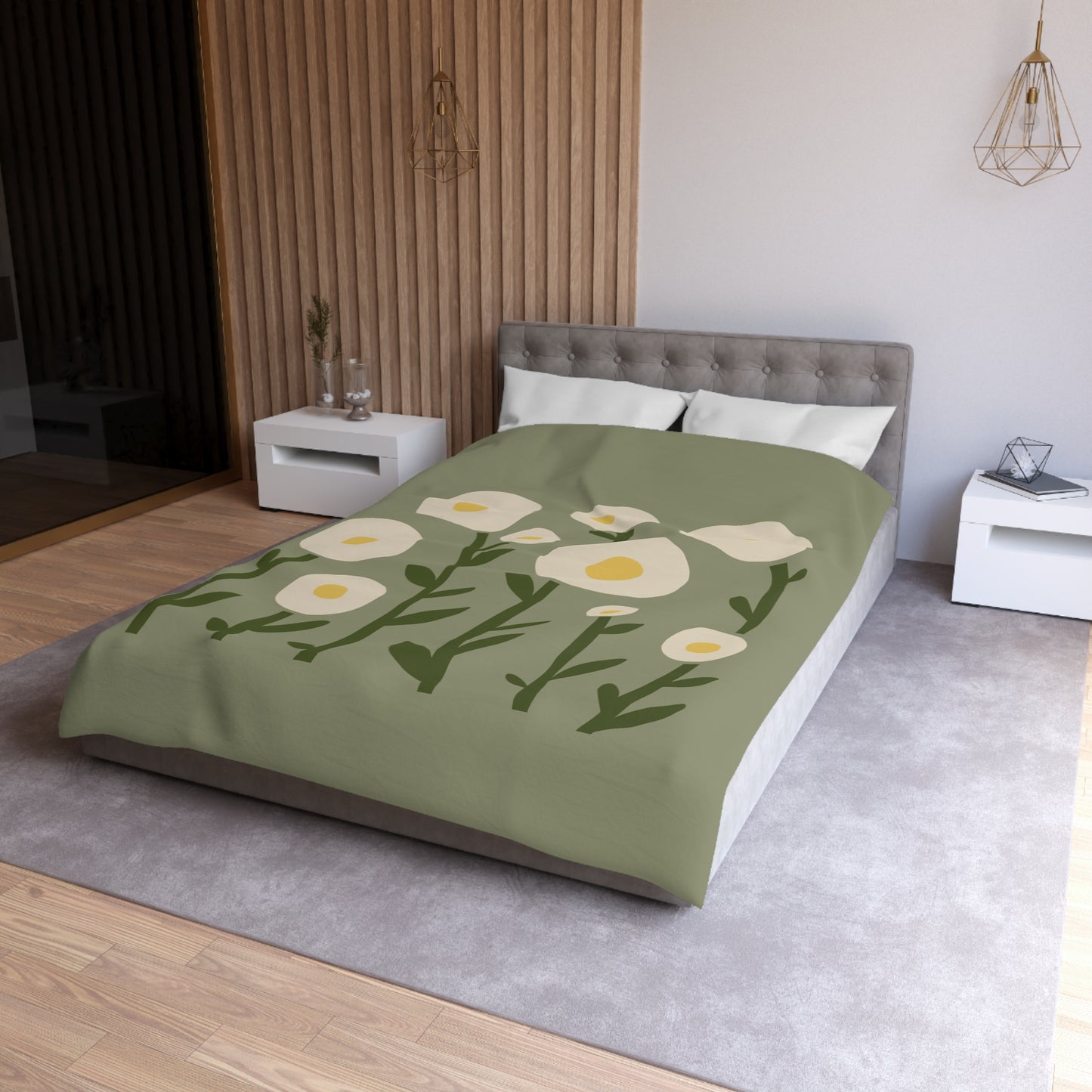 "Sunny Egg Bloom" Microfiber Duvet Cover | Cute & Minimalist Bedroom Vibes