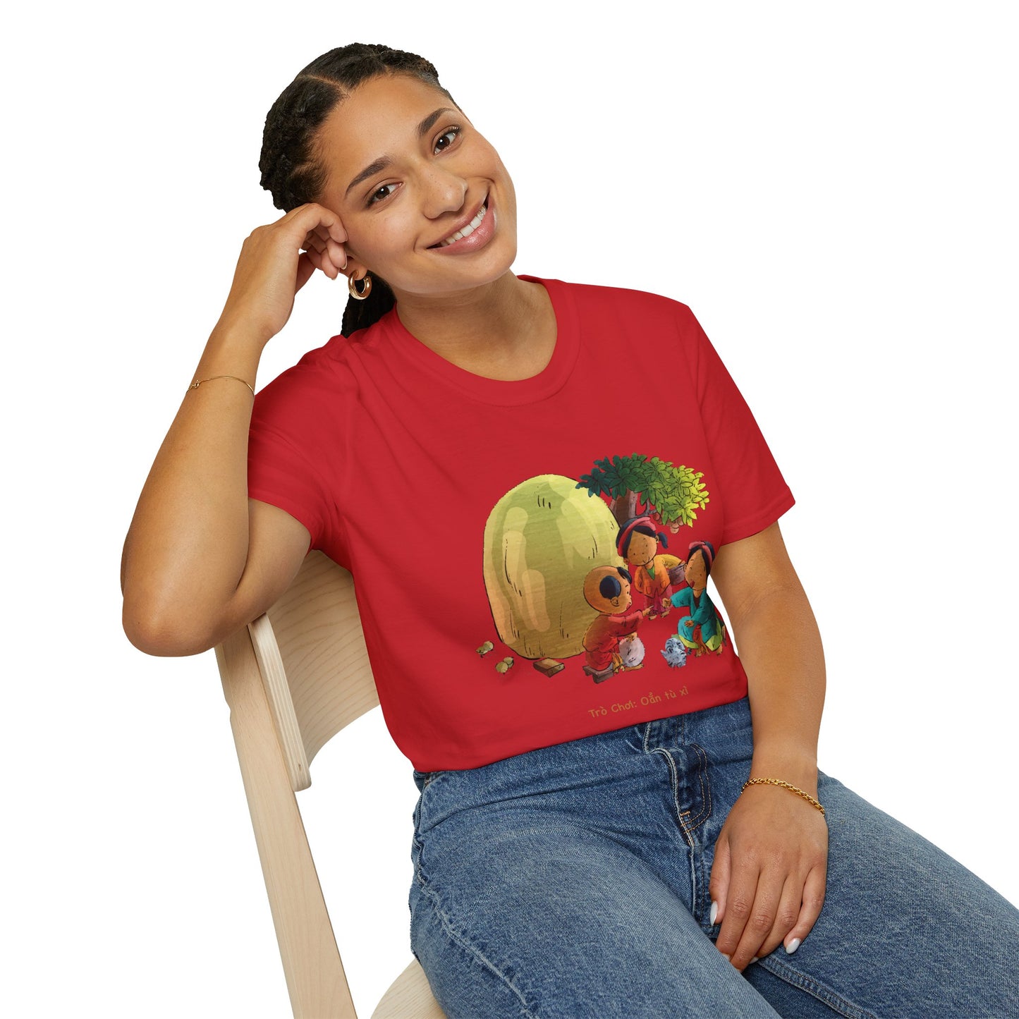 Unisex Softstyle Tee | "Rock Paper Scissors" | Vietnamese Folk Game Edition
