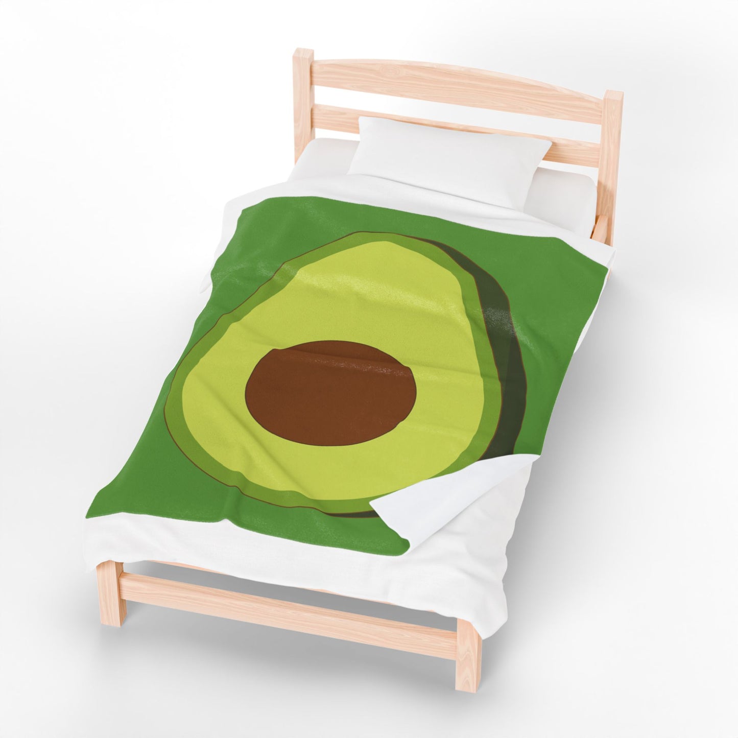 Velveteen Plush Blanket | Halved Avocado Design for Cozy Luxe Comfort