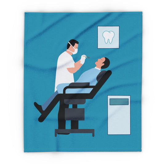“Smiles & Comfort” Arctic Fleece Blanket | Dentist-Inspired Design