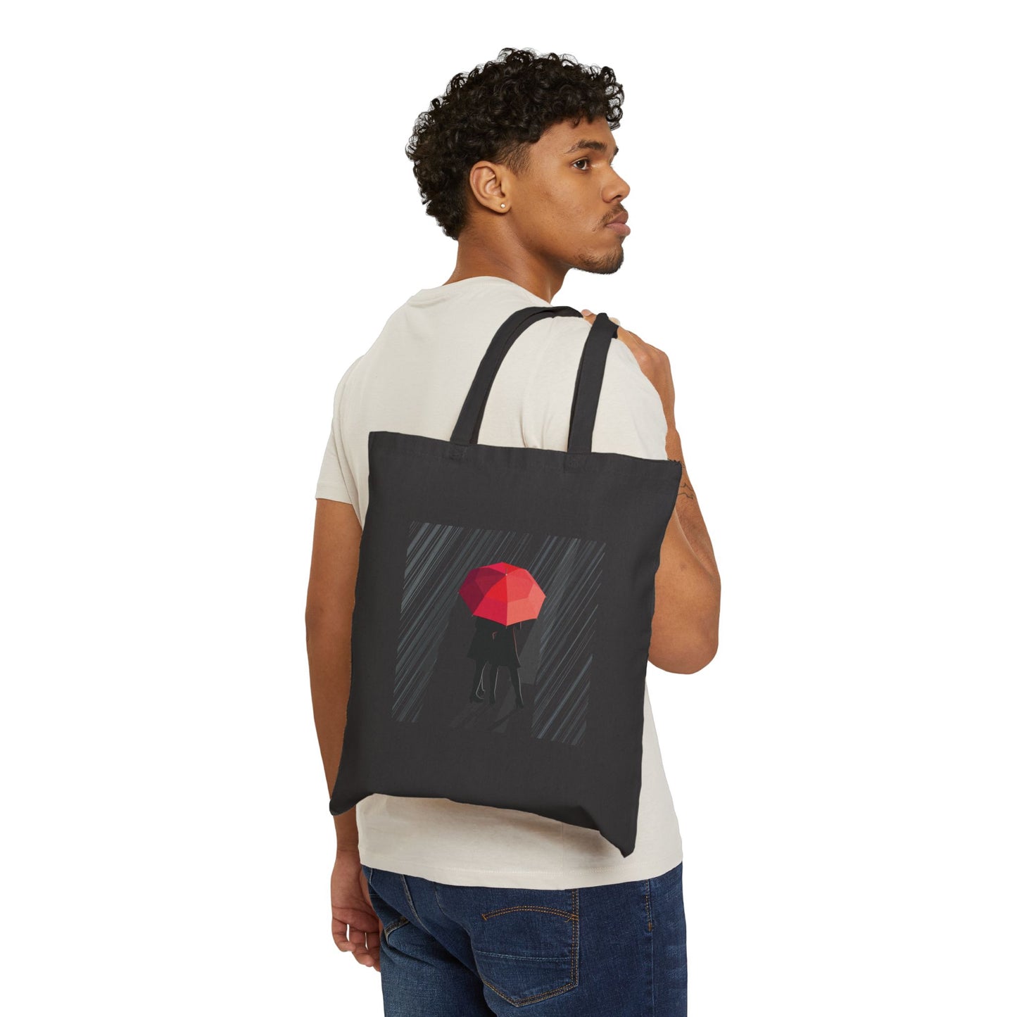 Best Friends in the Rain | Charming Canvas Tote Bag | Waterproof, Everyday Style, Friendship Vibes
