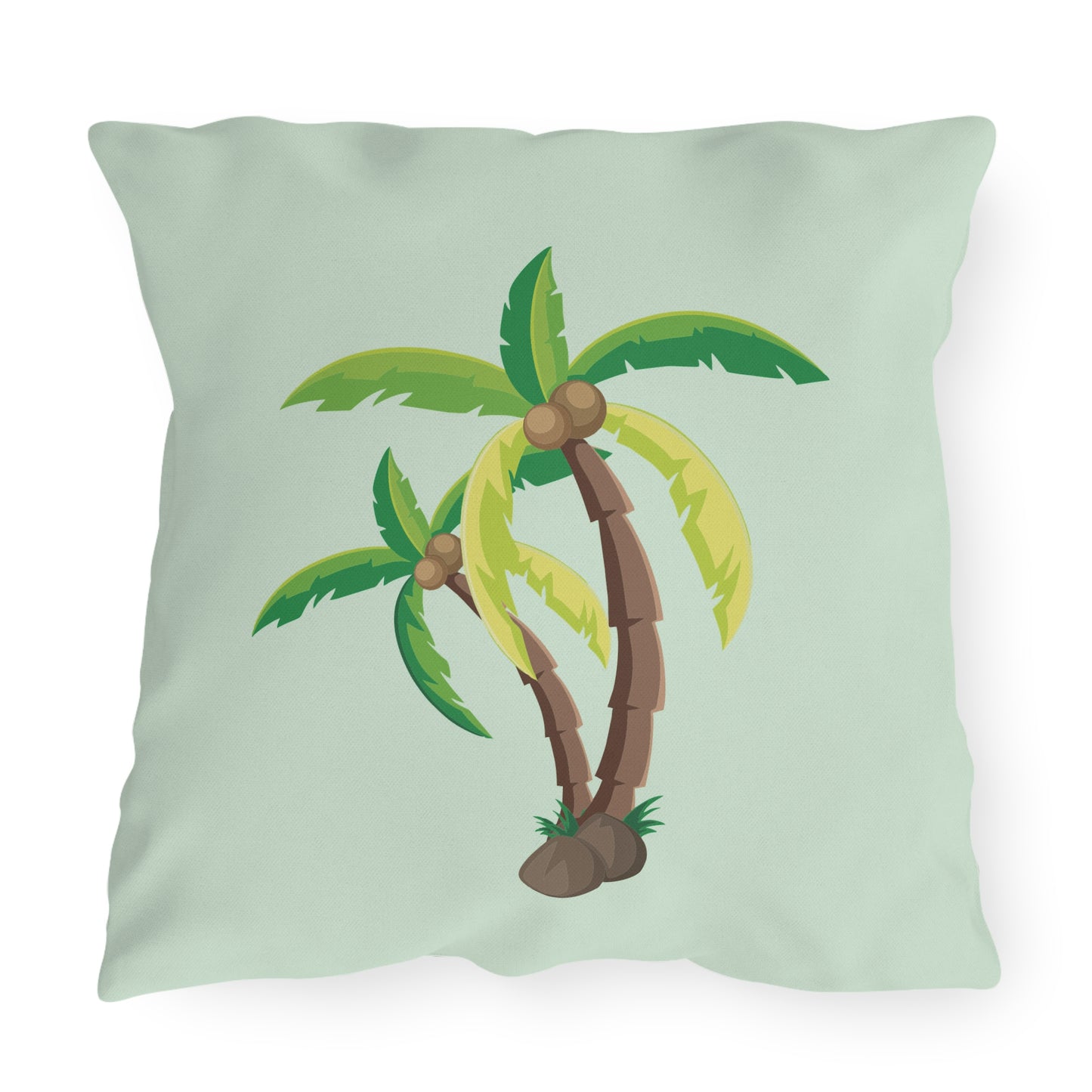 Palm Tree Outdoor Pillow | Tropical Island Vibe Decor