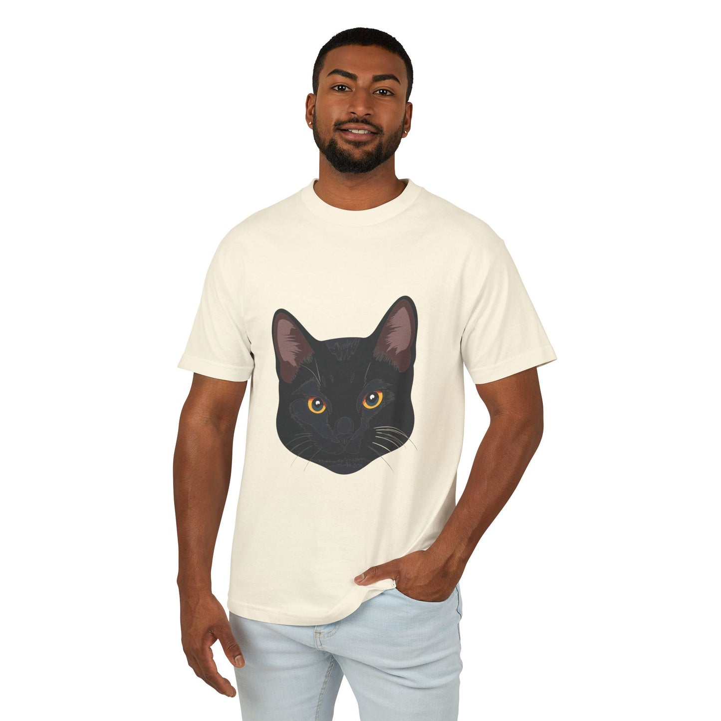 Black Cat Graphic Tee | Stare Me Down | Cool & Cute on the Front