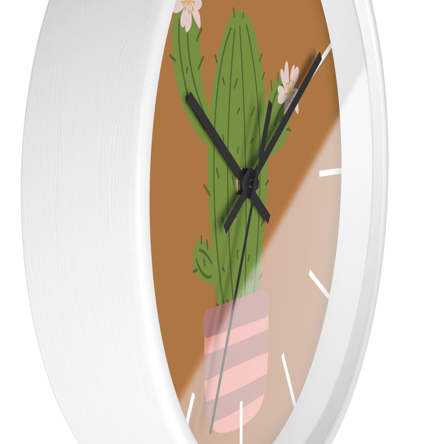 Cactus Minimal Wall Clock | Playful Time, Minimal Vibe