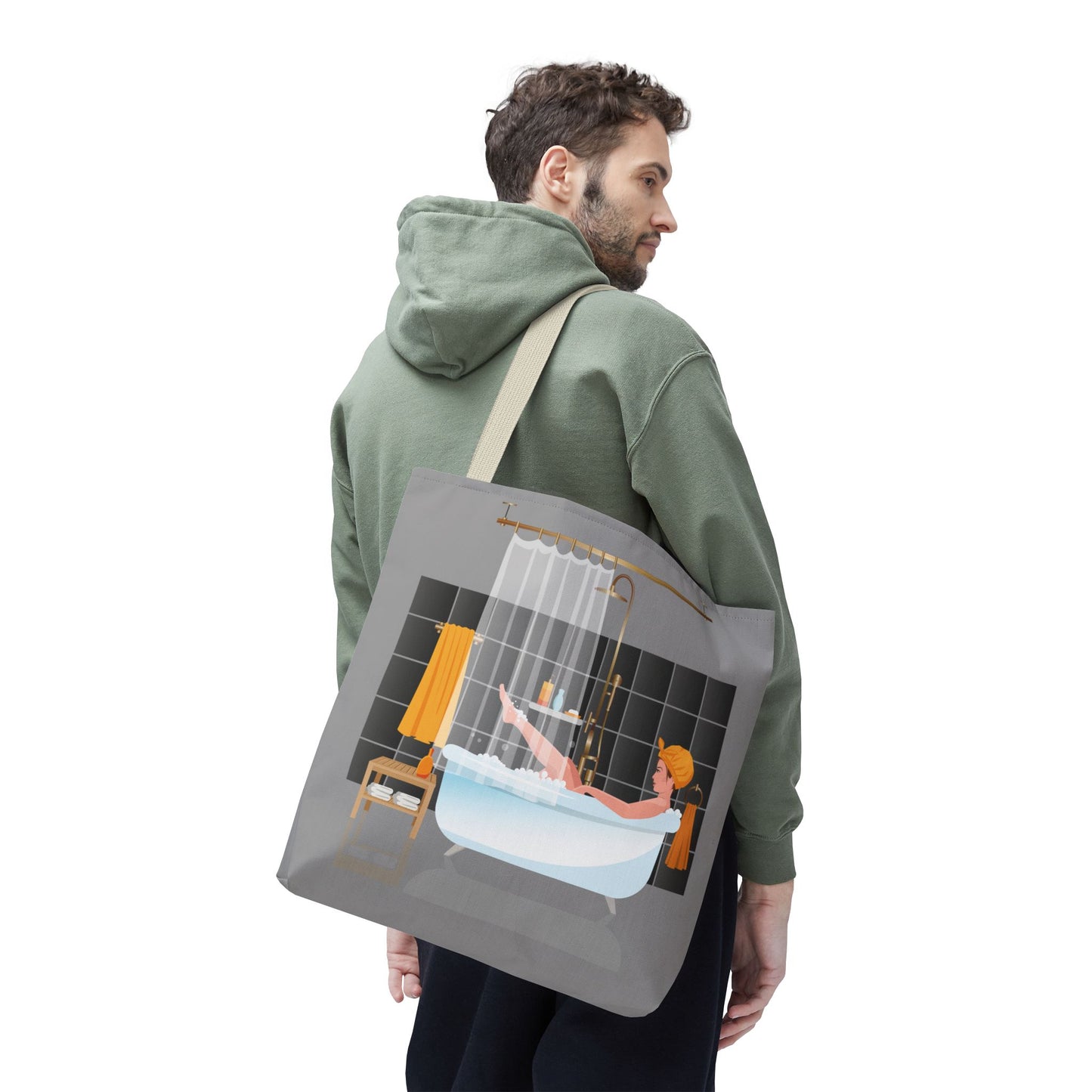 Artistic Tote Bag | Girl in Bathtub | Relaxing & Stylish Accessory