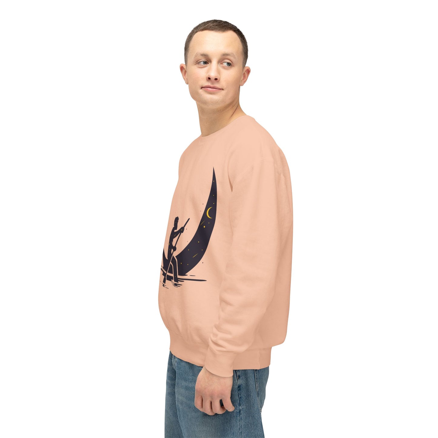 Unisex Lightweight Crewneck Sweatshirt | Rowing on the Moon