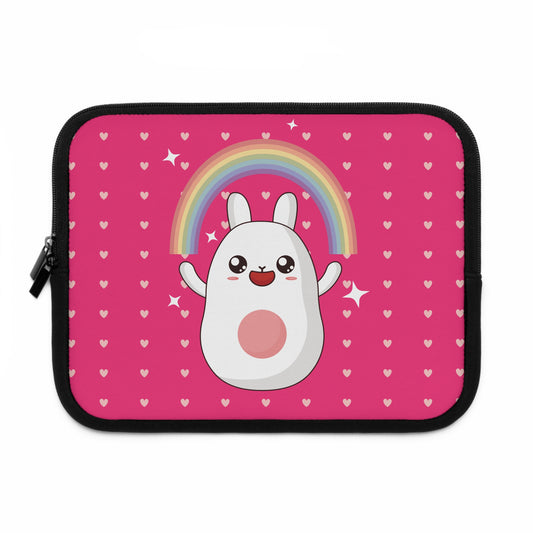Sweet Rainbow Bunny Laptop Sleeve | Ultra Cute – Soft – Perfect Laptop Protection
