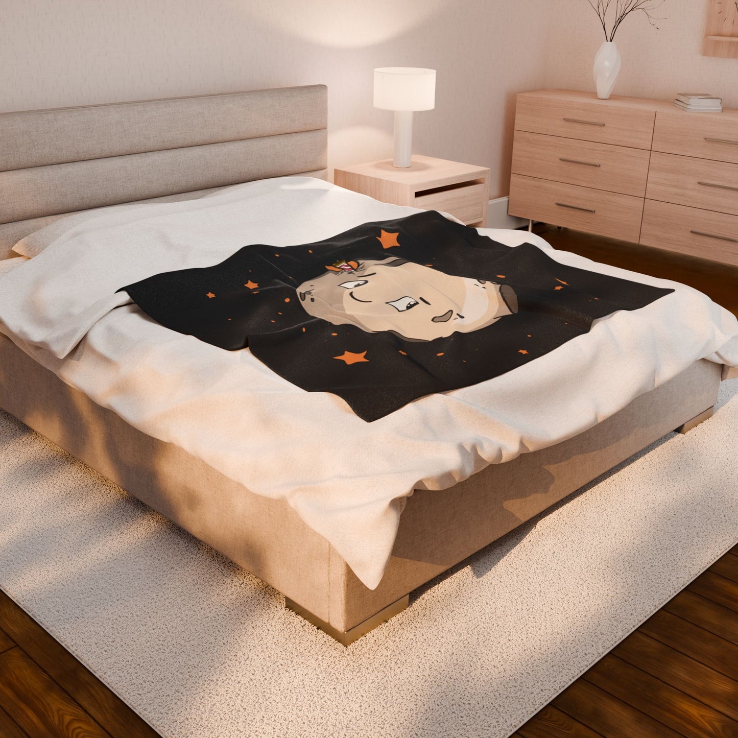 “Silent Galaxy” Plush Blanket | Moonlight Wrapped in Velvet Stillness