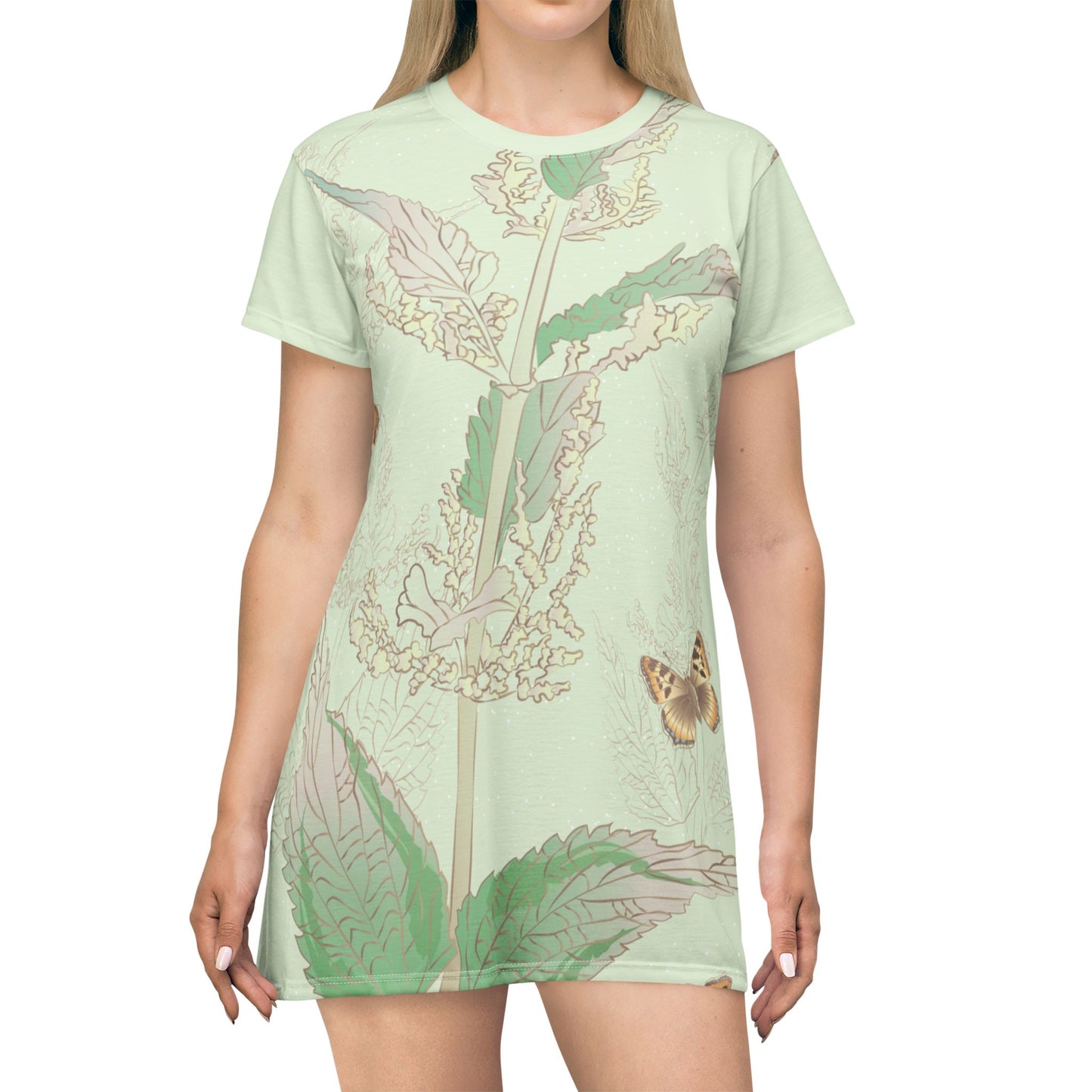 Nettle & Butterfly T-Shirt Dress | Grace in Nature