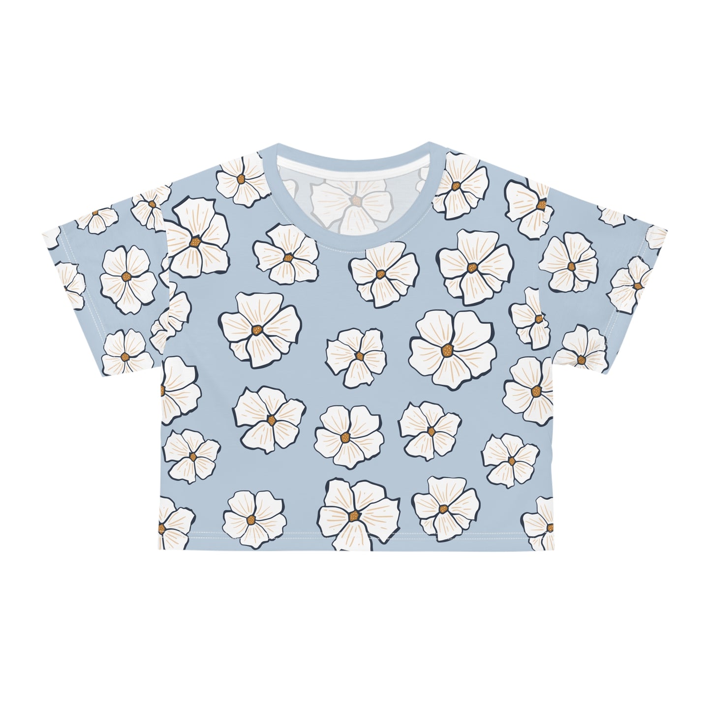 BloomChic | Floral Fun All-Over Crop Tee