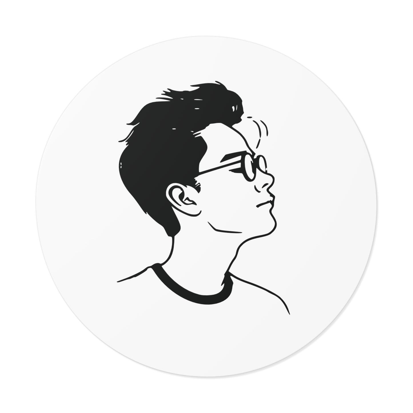 Round Sticker | Portrait of a Boy