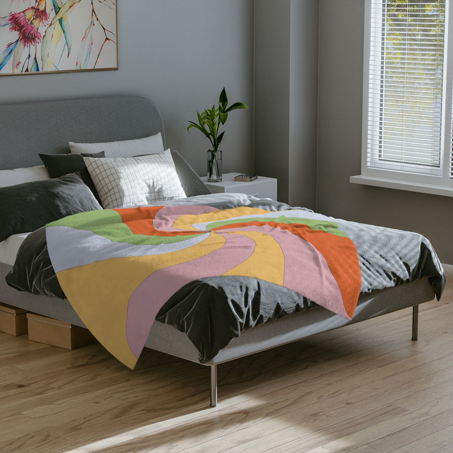 Illusion Luxe Throw | Colorful Velveteen Microfiber Blanket