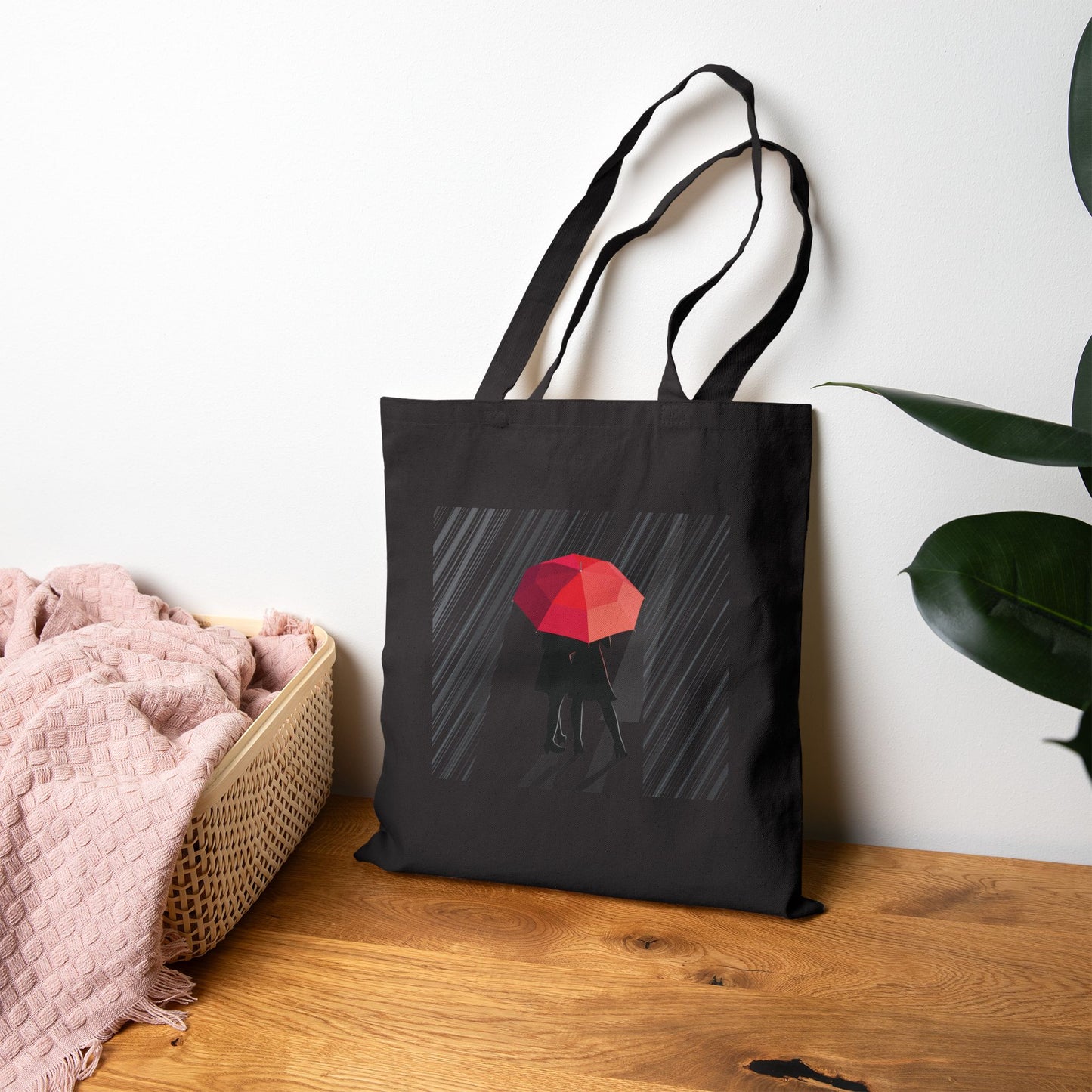 Best Friends in the Rain | Charming Canvas Tote Bag | Waterproof, Everyday Style, Friendship Vibes