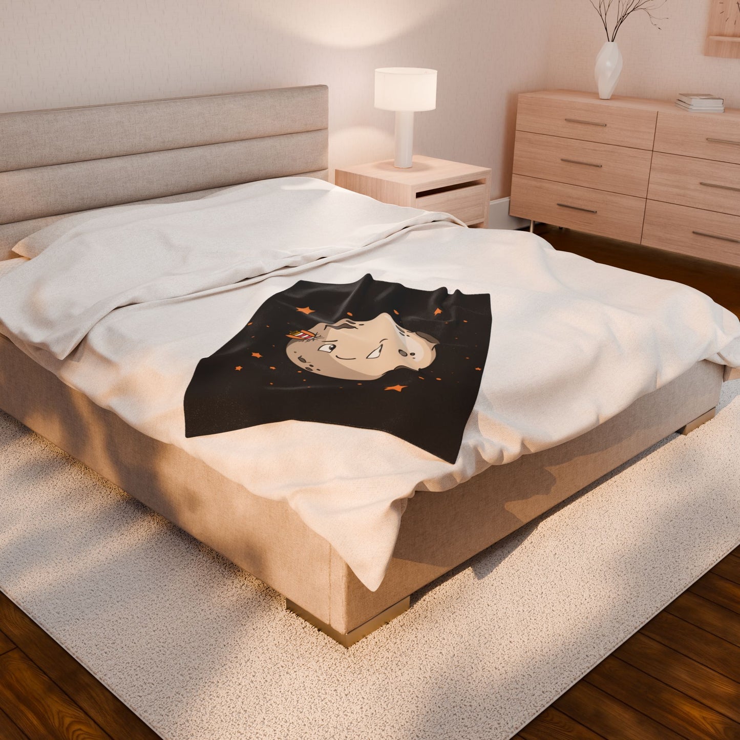 “Silent Galaxy” Plush Blanket | Moonlight Wrapped in Velvet Stillness