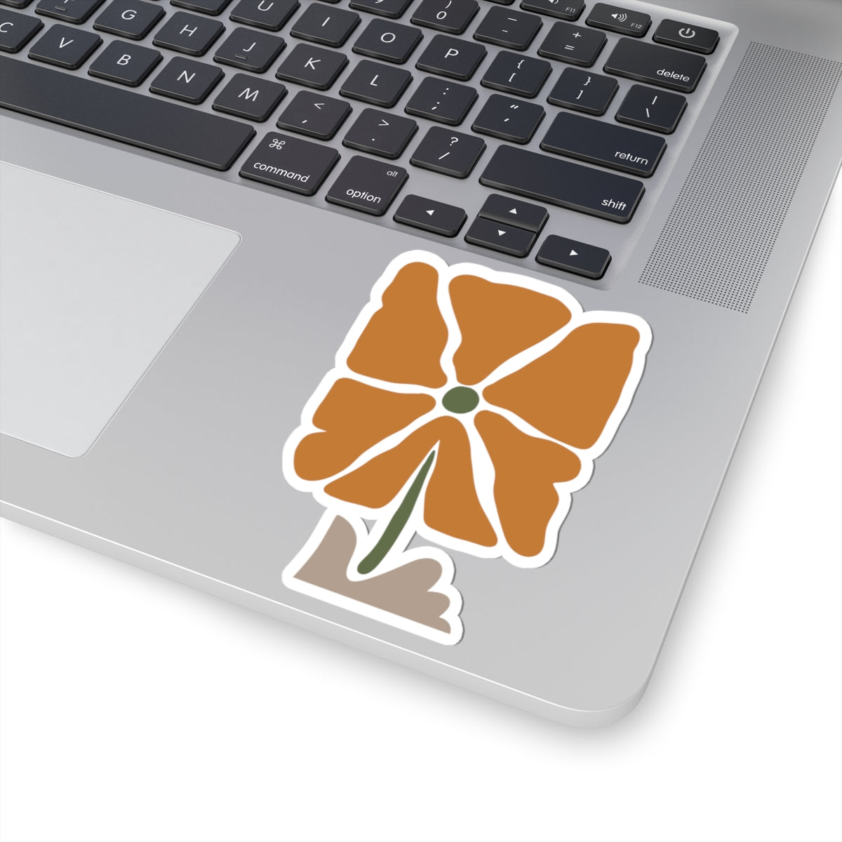 Silent Bloom | Minimalist Kiss-Cut Sticker