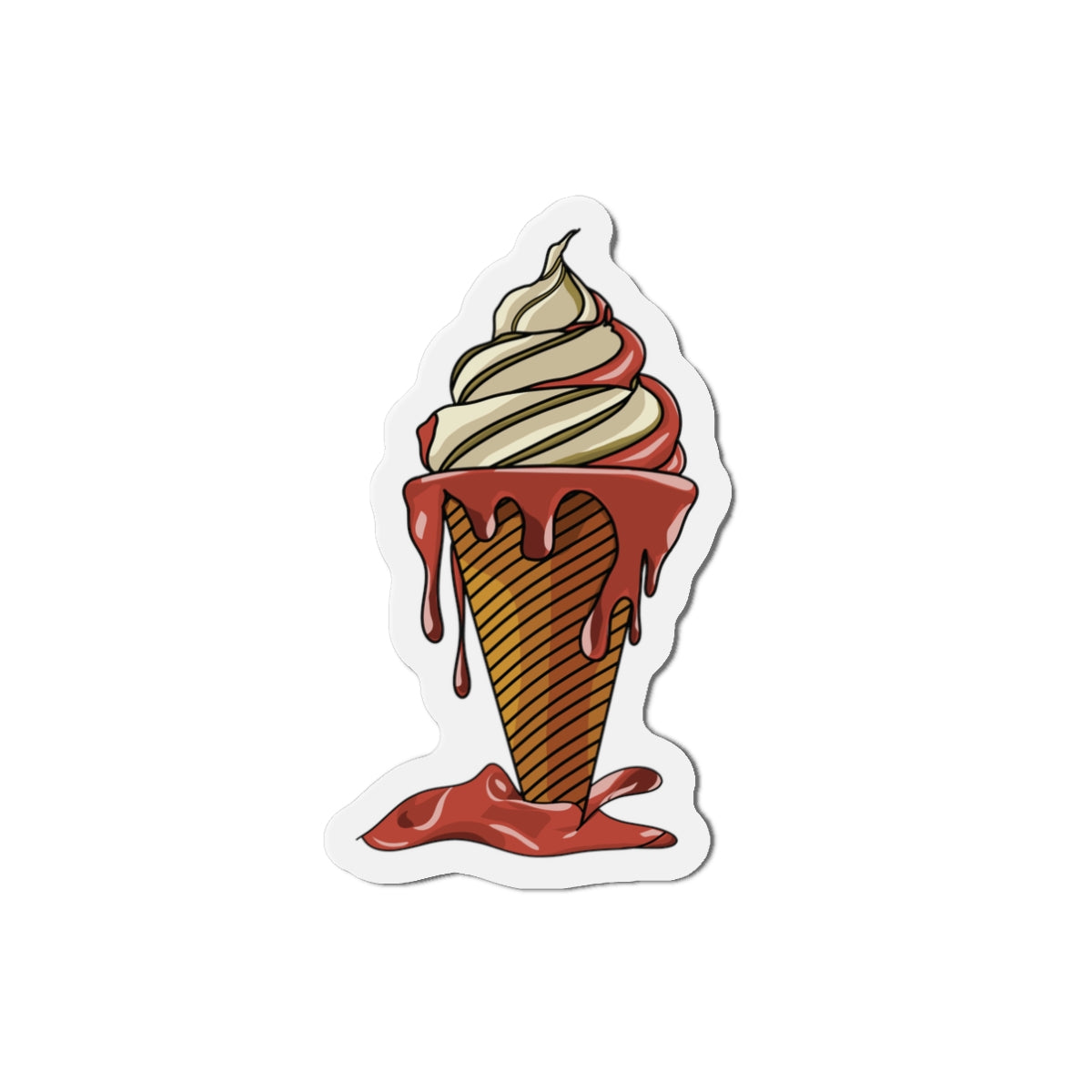 Die-Cut Magnet | Melting Ice Cream