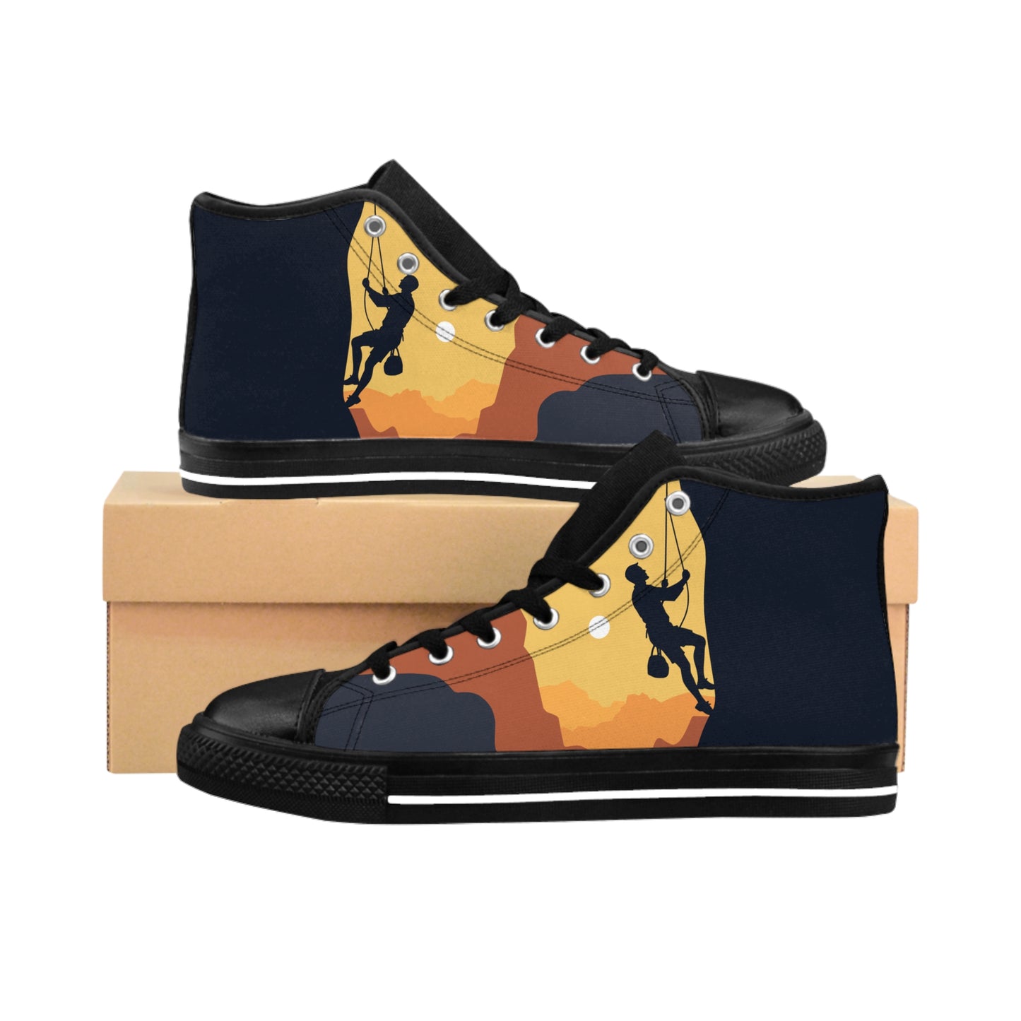 Men’s Classic Sneakers “Summit Seeker” | Minimalist Climber Art