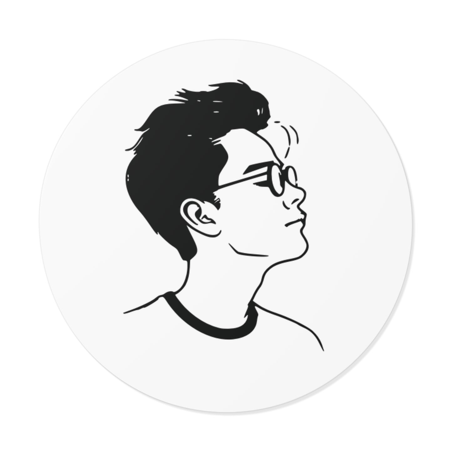Round Sticker | Portrait of a Boy