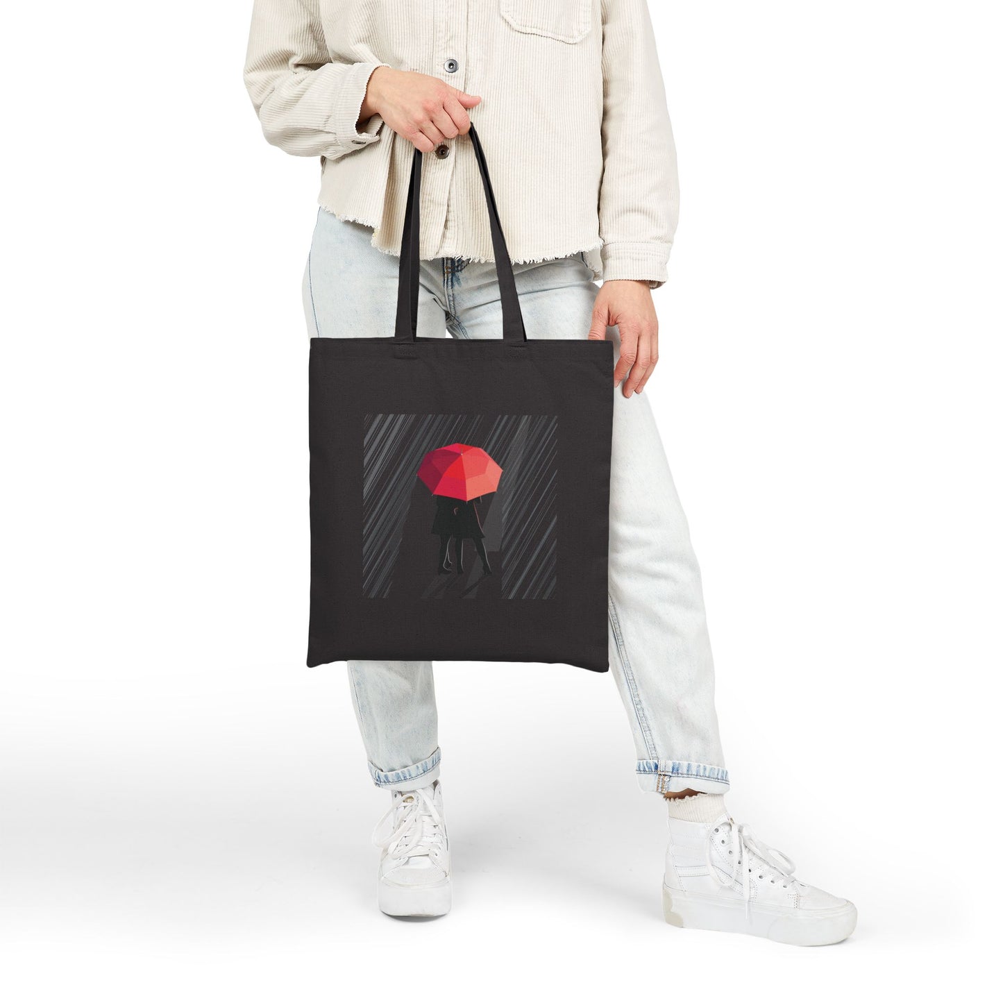 Best Friends in the Rain | Charming Canvas Tote Bag | Waterproof, Everyday Style, Friendship Vibes