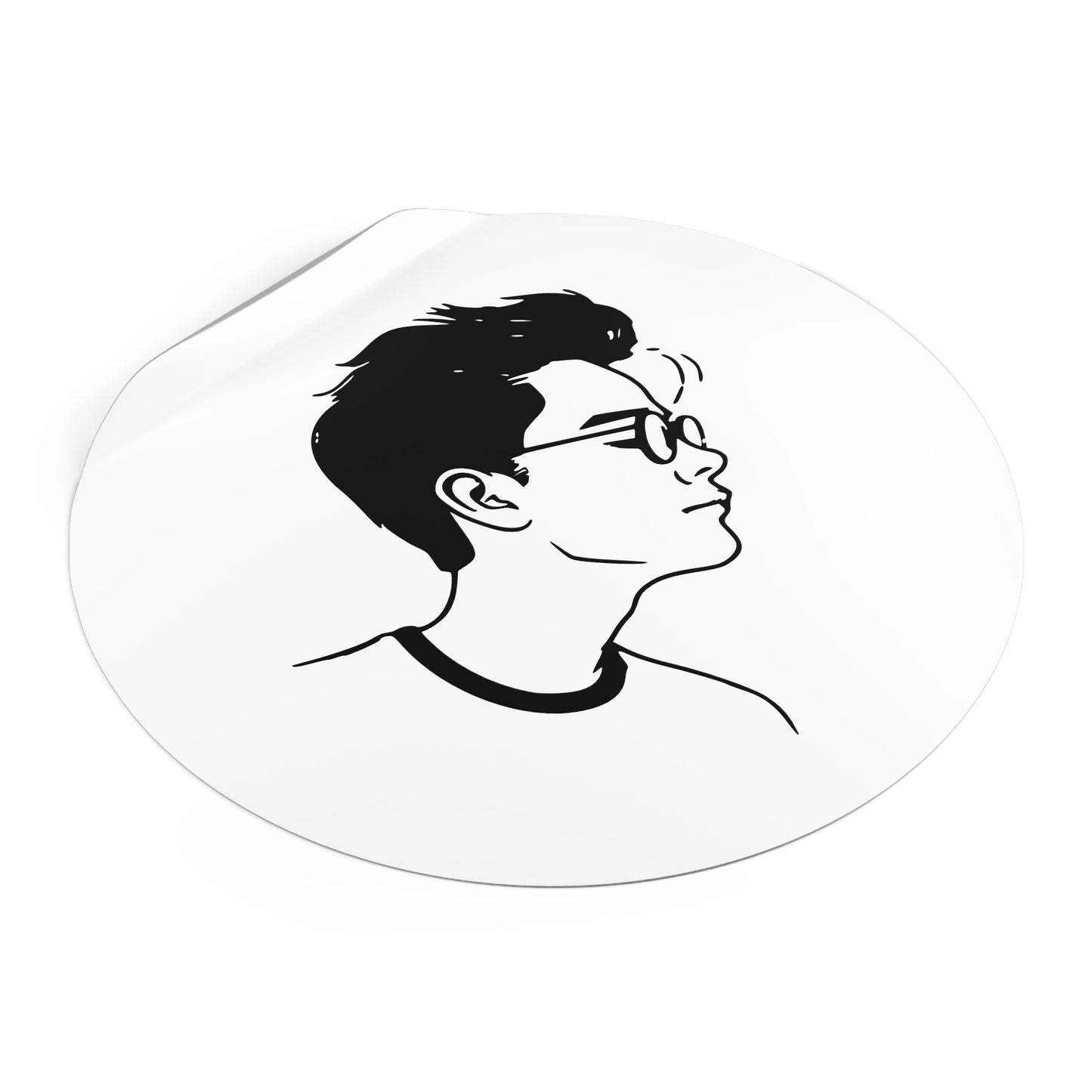 Round Sticker | Portrait of a Boy