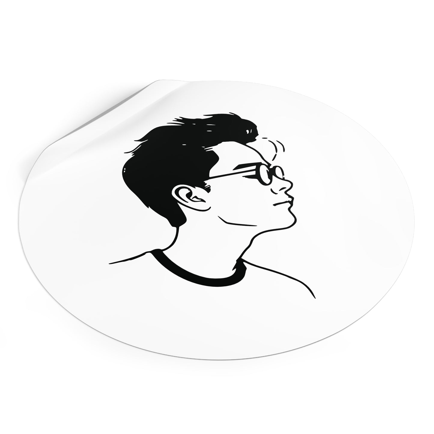 Round Sticker | Portrait of a Boy