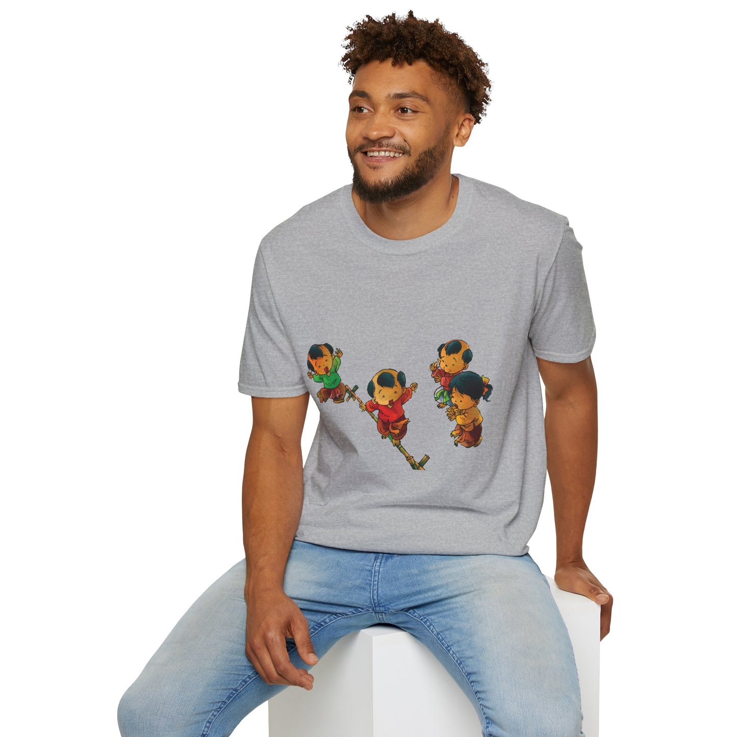 Unisex Softstyle Tee | "Cuop Co" | Vietnamese Traditional Flag-Stealing Game