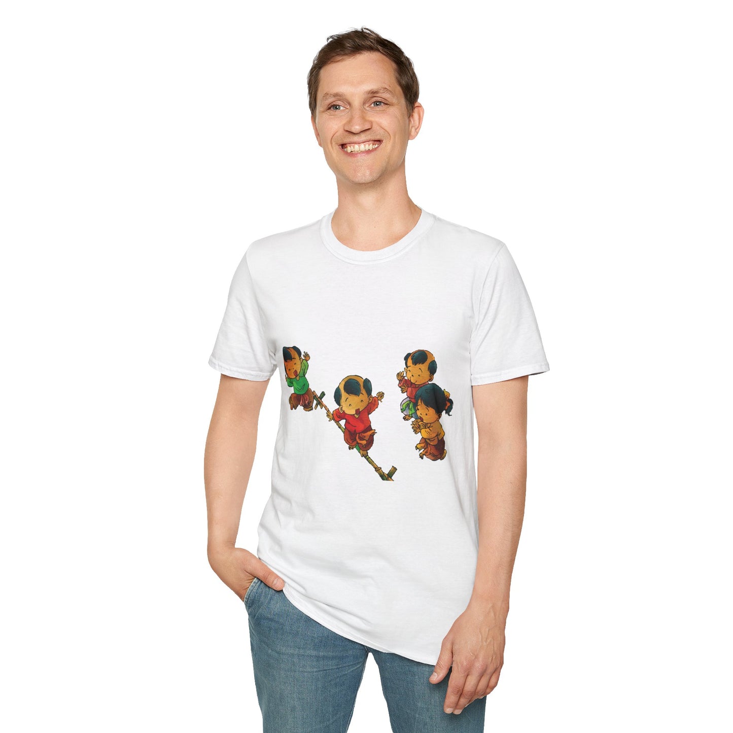 Unisex Softstyle Tee | "Cuop Co" | Vietnamese Traditional Flag-Stealing Game