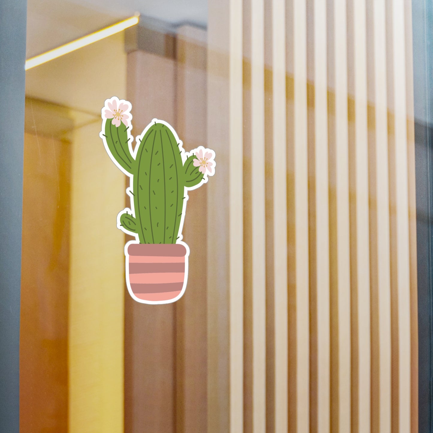 Cartoon Cactus Vinyl Sticker | Fun & Fresh for Everyday Vibes