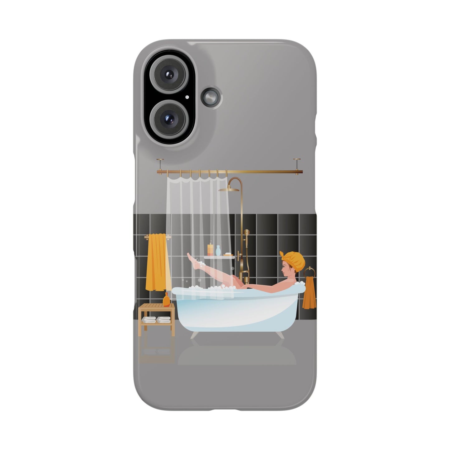 Slim Phone Case | Girl in Bathtub | Elegant & Artistic