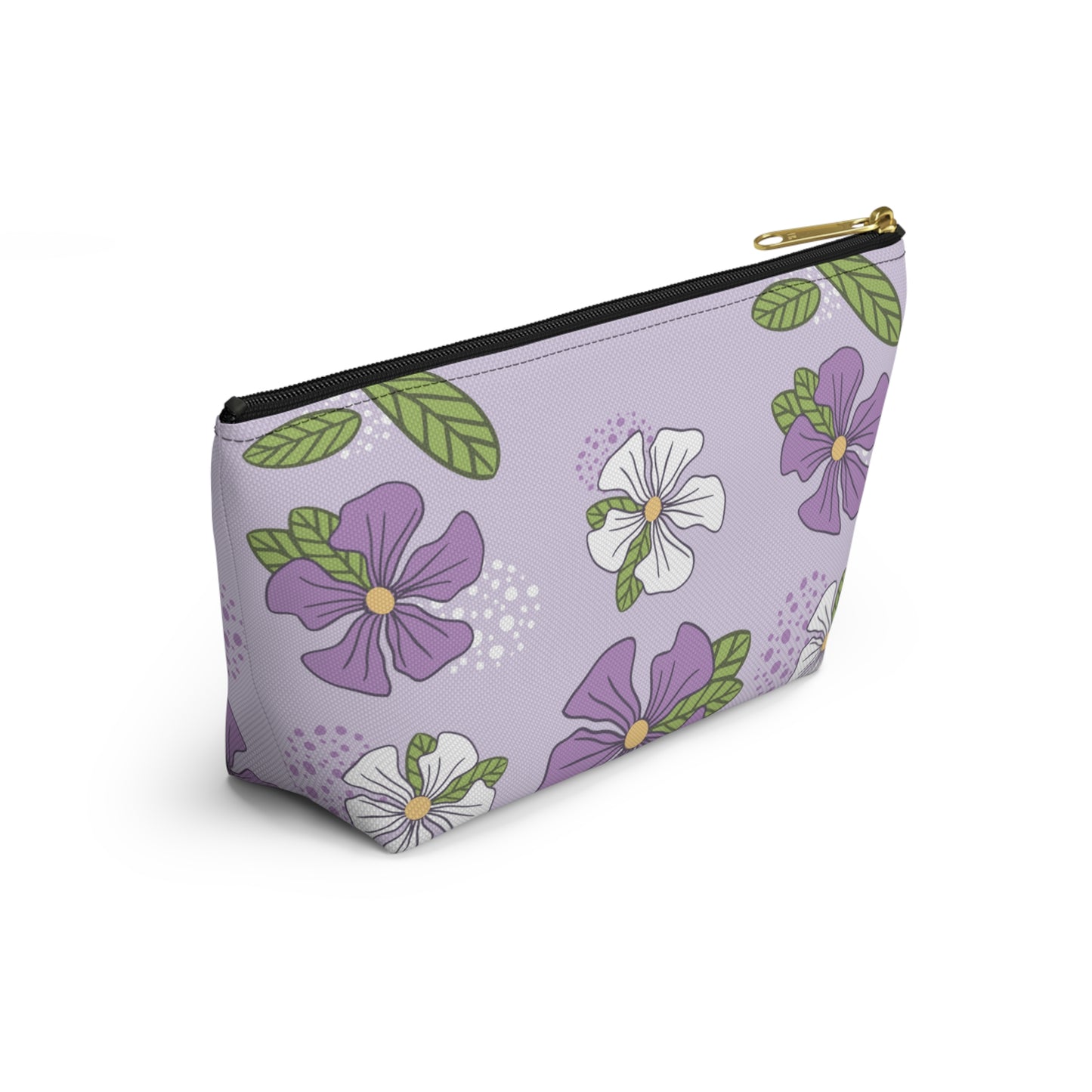Soft Violet Blooms | Minimalist Floral Accessory Pouch