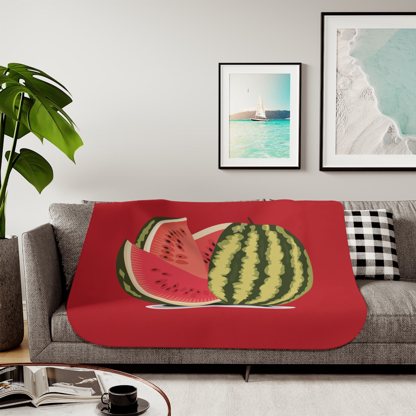 Sweet Slice | Juicy Watermelon Sherpa Blanket