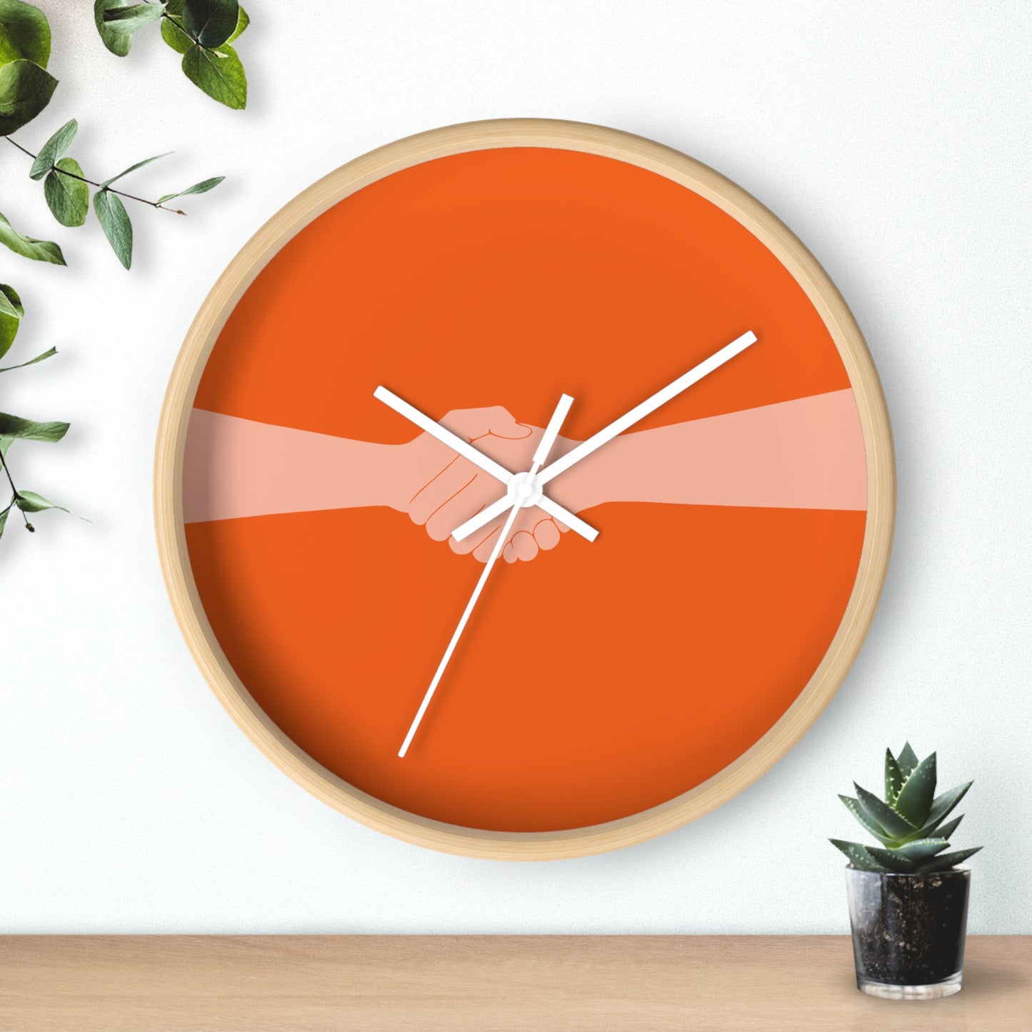 “Orange Connection” Wall Clock | A Symbol of Togetherness